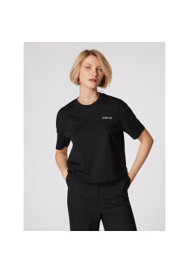 Simple Тишърт TSD551-01 Черен Relaxed Fit - Pepit.bg
