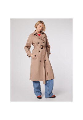Simple Тренч PLD001 Кафяв Regular Fit - Pepit.bg