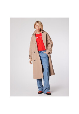 Simple Тренч PLD001 Кафяв Regular Fit - Pepit.bg