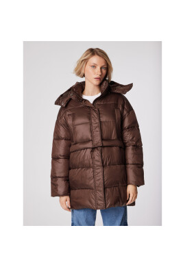 Simple Зимно яке KUD500-01 Кафяв Oversize - Pepit.bg