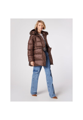Simple Зимно яке KUD500-01 Кафяв Oversize - Pepit.bg