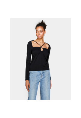 Sisley Блуза 31L1L103U Черен Slim Fit - Pepit.bg
