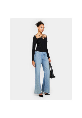 Sisley Блуза 31L1L103U Черен Slim Fit - Pepit.bg