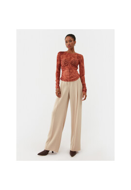 Sisley Блуза 3XAFL103V Кафяв Slim Fit - Pepit.bg