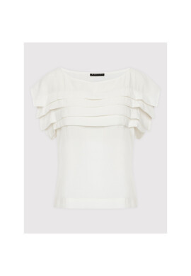 Sisley Блуза 52C7LQ01B Бял Relaxed Fit - Pepit.bg