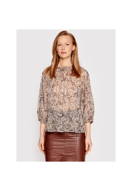Sisley Блуза 58AMLQ00J Бежов Relaxed Fit - Pepit.bg