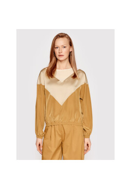 Sisley Блуза 5SQCLQ00F Кафяв Regular Fit - Pepit.bg