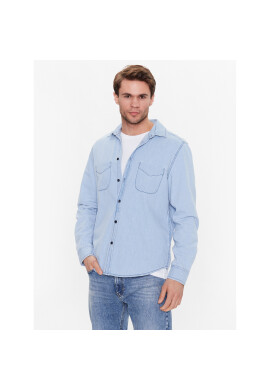 Sisley дънкова риза 5FV6SQ017 Син Regular Fit - Pepit.bg