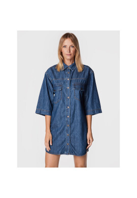 Sisley Дънкова рокля 4FU6LV023 Син Regular Fit - Pepit.bg