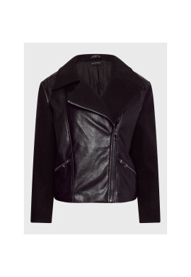 Sisley Яке от имитация на кожа 21DYLN014 Черен Oversize - Pepit.bg