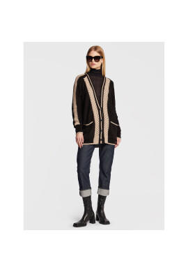 Sisley Кардиган 1142L6010 Черен Regular Fit - Pepit.bg