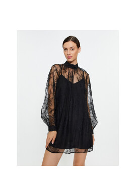 Sisley Коктейлна рокля 4FBYLV048 Черен Regular Fit - Pepit.bg