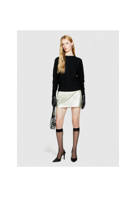 Sisley Пуловер 17L3M103W Черен Boxy Fit - Pepit.bg