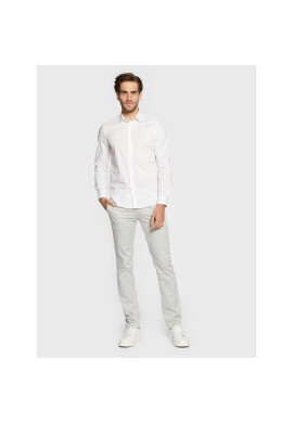 Sisley Риза 5CNX5QL19 Бял Slim Fit - Pepit.bg