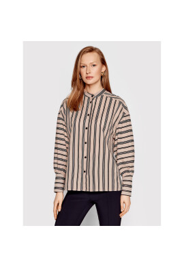 Sisley Риза 5EPALQ005 Бежов Relaxed Fit - Pepit.bg