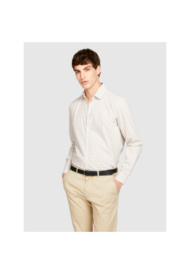 Sisley Риза 5PFRSQ02D Бежов Regular Fit - Pepit.bg