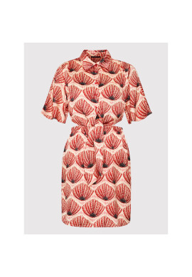 Sisley Рокля тип риза 4D9NLV01A Червен Regular Fit - Pepit.bg