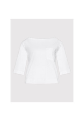 Sisley Тишърт 3AIRL12OR Бял Regular Fit - Pepit.bg