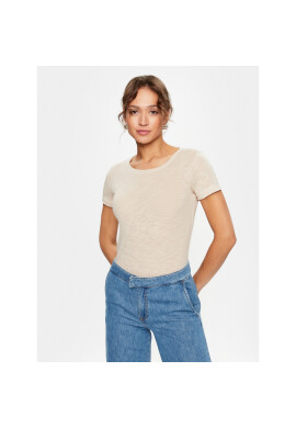Sisley Тишърт 3FD4L11A2 Бежов Regular Fit - Pepit.bg