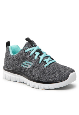 Skechers Обувки Twisted Fortune 12614/BKTQ Сив - Pepit.bg