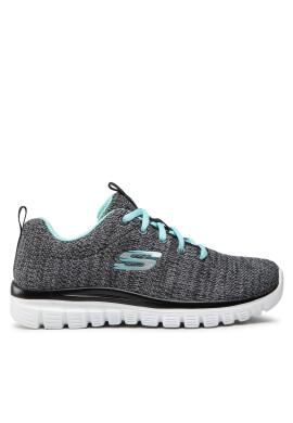 Skechers Обувки Twisted Fortune 12614/BKTQ Сив - Pepit.bg