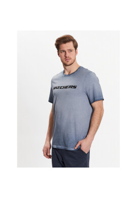 Skechers Тишърт Diamond Wash Heritage M02TS76 Син Regular Fit - Pepit.bg