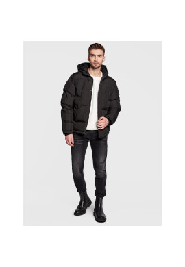 Solid Пухено яке 21107091 Черен Regular Fit - Pepit.bg