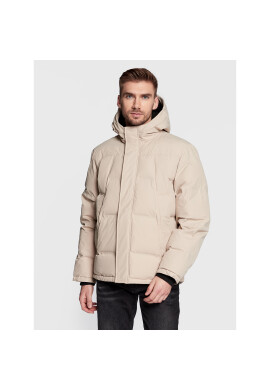 Solid Пухено яке 21107091 Екрю Regular Fit - Pepit.bg