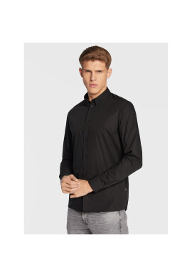 Solid Риза 21103247 Черен Slim Fit - Pepit.bg