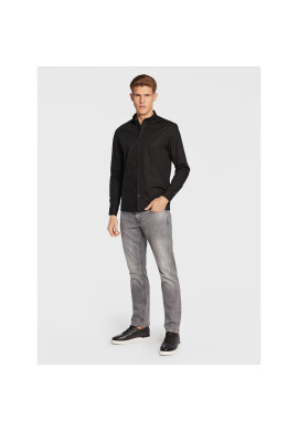 Solid Риза 21103247 Черен Slim Fit - Pepit.bg