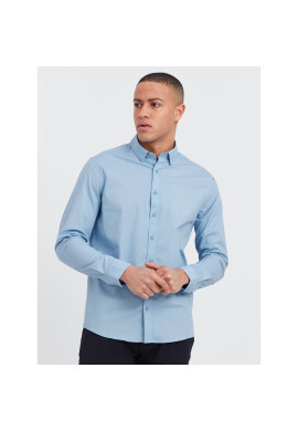 Solid Риза 21103247 Син Regular Fit - Pepit.bg