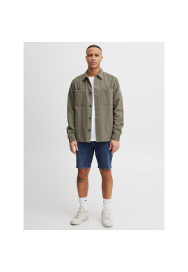 Solid Риза 21107710 Зелен Regular Fit - Pepit.bg