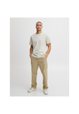 Solid Текстилни панталони 21107628 Бежов Straight Fit - Pepit.bg