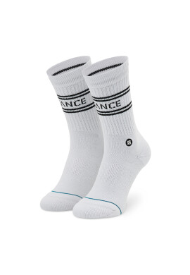 Stance Комплект 3 чифта дълги чорапи мъжки Basic 3 Pack Crew A556D20SRO Бял - Pepit.bg