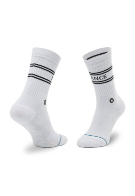Stance Комплект 3 чифта дълги чорапи мъжки Basic 3 Pack Crew A556D20SRO Бял - Pepit.bg