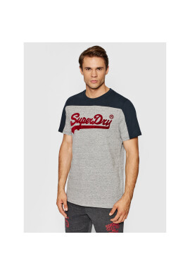 Superdry Тишърт Colourblock M1011339A Сив Regular Fit - Pepit.bg