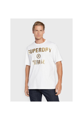 Superdry Тишърт Corporate Logo M1011253A Бял Regular Fit - Pepit.bg