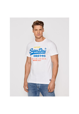 Superdry Тишърт Vl Tri Tee 220 M1011003A Бял Regular Fit - Pepit.bg