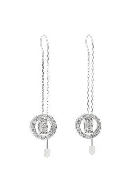 Swarovski Обици Hollow 5636435 Сребрист - Pepit.bg