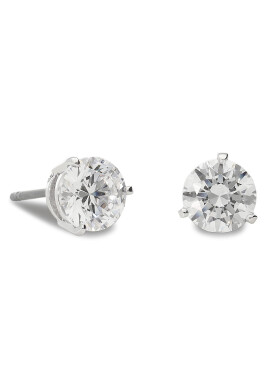 Swarovski Обици Solitaire Pe Stud 1800046 Сребрист - Pepit.bg