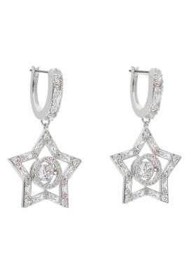 Swarovski Обици Stella 5617767 Сребрист - Pepit.bg