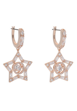 Swarovski Обици Stella 5617769 Розов - Pepit.bg