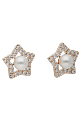 Swarovski Обици Stella 5645465 Златист - Pepit.bg