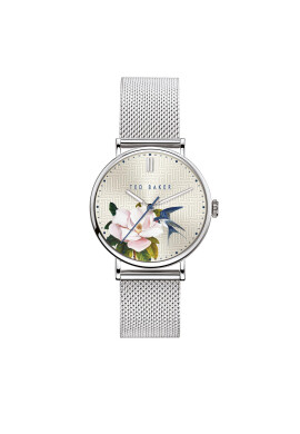 Ted Baker Часовник Phylipa Flowers BKPPFF902 Сребрист - Pepit.bg