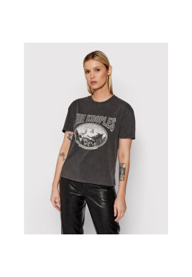 The Kooples Тишърт Print FTSC23030K Сив Regular Fit - Pepit.bg