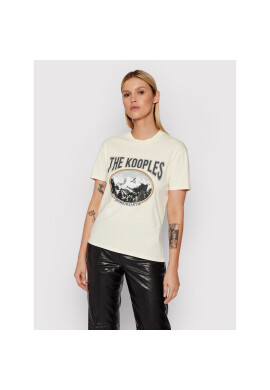 The Kooples Тишърт Print FTSC23030K Жълт Regular Fit - Pepit.bg