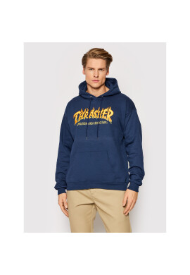 Thrasher Суитшърт Fire Logo Тъмносин Regular Fit - Pepit.bg