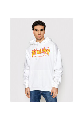 Thrasher Суитшърт Flame Бял Regular Fit - Pepit.bg
