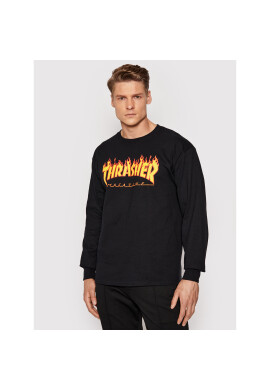 Thrasher Тениска с дълъг ръкав Flame Черен Regular Fit - Pepit.bg