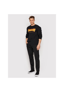 Thrasher Тениска с дълъг ръкав Flame Черен Regular Fit - Pepit.bg
